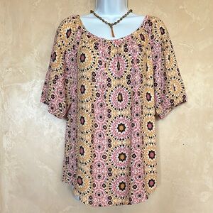 Lucky 🍀 Brand Floral Print Women's Top-M